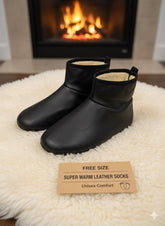 Unisex Super Warm Leather Socks Socks -Free Size